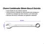 Imagem de Kit 2 Chave Combinada 18e20mm Aço Carbono Boca E Estrela