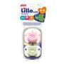 Imagem de Kit 2 Chupetas 100% Silicone Calming Night Day Rosa - Lillo