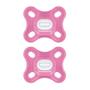 Imagem de Kit 2 Chupetas Confort 100% Silicone 0-2 Meses Rosa - MAM