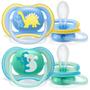 Imagem de Kit 2 Chupetas Ultra Air Bico Silicone 18m+ Azul/Verde Avent