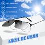 Imagem de Kit 2 Clip On Encaixa Oculos De Grau Polarizado Uv Motorista Dirigir