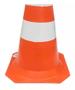 Imagem de Kit 2 cone sinalização trânsito laranja e branco 50cm