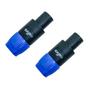 Imagem de Kit 2 conector plug speakon santo angelo 4 polos linha sa2x
