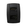 Imagem de Kit 2 Conjunto 2 Tomadas Preta Monobloco 2P+T 20A 250V 4X2