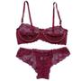 Imagem de Kit 2 Conjunto De Lingerie Feminino Moda Íntima Arco De Renda Calcinha E Sutiã Linha Noite Sem Bojo