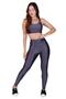 Imagem de Kit 2 Conjunto Fitness 3D Cropped Legging Cintura Alta - KIT 2 BÁRBARA CINZA PINK