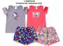 Imagem de Kit 2 Conjunto Infantil Feminino Roupa de Verão Menina