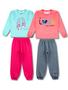 Imagem de Kit 2 Conjunto Infantil Moletom Menina Roupa Atacado