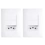Imagem de Kit 2 Conjunto Interruptor Duplo + Tomada 10a Habitat 2313