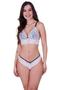 Imagem de Kit 2 Conjunto Lingerie Renda sem Bojo Bicolor - KIT 2 INGRID BRANCO VINHO