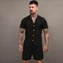 Imagem de Kit 2 Conjunto Masculino Liso Camisa E Short Adulto