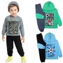 Imagem de Kit 2 Conjunto Moletom Infantil Inverno Roupa De Frio Menino