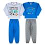 Imagem de Kit 2 Conjunto Moletom Infantil Menino Roupa Atacado