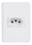 Imagem de KIT 2 Conjunto Perlex Aros 4x2 Branco Com Placa(1tomada 10a)