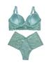 Imagem de Kit 2 Conjunto Plus Size Reforçado Sutiã com Bojo e calcinha cintura alta com renda lingerie