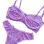 Imagem de Kit 2 Conjunto Rendado Calcinha E Sutiã Moda Íntima Feminino Sem Bojo Com Arco Linha Noite Lingerie