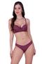 Imagem de Kit 2 Conjunto Sutiã com Bojo Calcinha Liso - c3 KIT 2 CONJUNTO BÁSICO ROSA E BORDO
