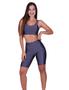 Imagem de Kit 2 Conjunto Top com Bojo e Bermuda Fitness 3D- c15 KIT 2 CONJUNTO BRUNA CINZA E ROXO