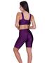 Imagem de Kit 2 Conjunto Top com Bojo e Bermuda Fitness 3D- c15 KIT 2 CONJUNTO BRUNA CINZA E ROXO