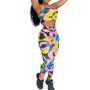 Imagem de Kit 2 Conjunto Top e Calça Leg Legging Cintura Alta Fitness Roupa De Academia Estampados