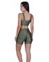 Imagem de Kit 2 Conjunto Top Short 3D Academia Fitness - KIT 2 MICHELE VERDE PRETO