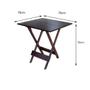 Imagem de Kit 2 Conjuntos de Mesa Dobravel com 2 Cadeiras de Madeira 70x70 - Imbuia