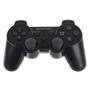 Imagem de Kit 2 Controle Joystick Sem Fio Wireless Analógico Double Shock Preto para Vídeo Game Ps3