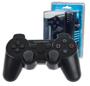 Imagem de Kit 2 Controle Joystick Sem Fio Wireless Analógico Double Shock Preto para Vídeo Game Ps3