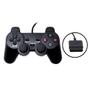 Imagem de Kit 2 Controles Jogos Ps2 Com Fio Manete Resistente A Quedas