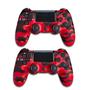 Imagem de Kit 2 Controles Sem Fio Compativel Ps 4 Pc Gamer Joystick Manete Camuflado