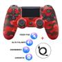 Imagem de Kit 2 Controles Sem Fio Compativel Ps 4 Pc Gamer Joystick Manete Camuflado