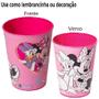 Imagem de Kit 2 Copo Minnie 320ml Porta Lanche Infantil Escola Passeio