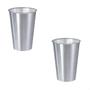 Imagem de Kit 2 Copos 500 ML Label Inox 14x8,5cm Leve Prático Multiuso