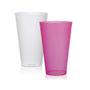 Imagem de Kit 2 Copos Big Drink Branco E Rosa 550 Ml Acrílico