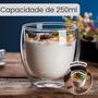 Imagem de Kit 2 Copos Chá Café Parede Dupla 250ml Borossilicato Kahu