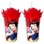 Imagem de Kit 2 Copos com Canudo Shake Princesa Branca de Neve 500ml