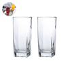 Imagem de kit 2 Copos de Vidro Texas Quadrado Transparente 320ml