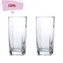 Imagem de kit 2 Copos de Vidro Texas Quadrado Transparente 320ml