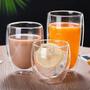 Imagem de Kit 2 Copos Em Vidro Chá Café Com Dupla Camada 450Ml