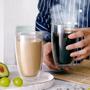 Imagem de Kit 2 Copos Em Vidro Chá Café Com Dupla Camada 450Ml