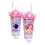 Imagem de Kit 2 Copos Pequena Sereia Princesa Ariel com Coroa 530ml