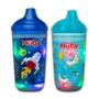 Imagem de Kit 2 copos pisca-pisca térmico com bico rigido 300ml nuby antivazamento