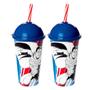 Imagem de Kit 2 Copos Shake com Canudo Infantil do Superman DC Comics 500ML