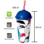 Imagem de Kit 2 Copos Shake com Canudo Infantil Super Homem 500ML Plasútil