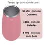 Imagem de Kit 2 Copos Termicos Rose 165 Ml para Champagne Espumante Drink em Aco Inox para Sucos, Cafes e Chas  Mor 