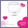 Imagem de Kit 2 Copos Vidro Borossilicato Parede Dupla Café 80ml