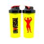 Imagem de Kit 2 Coqueteleira Shakeira Universal Amarela 600ml Academia Treino Musculação Shake Exclusiva