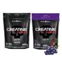 Imagem de Kit 2 Creatina Turbo 300g Sache Sem Sabor + Uva - Black Skull