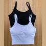 Imagem de Kit 2 Cropped Feminino com Bojo Top Alcinha