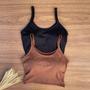 Imagem de Kit 2 Cropped Feminino com Bojo Top Alcinha